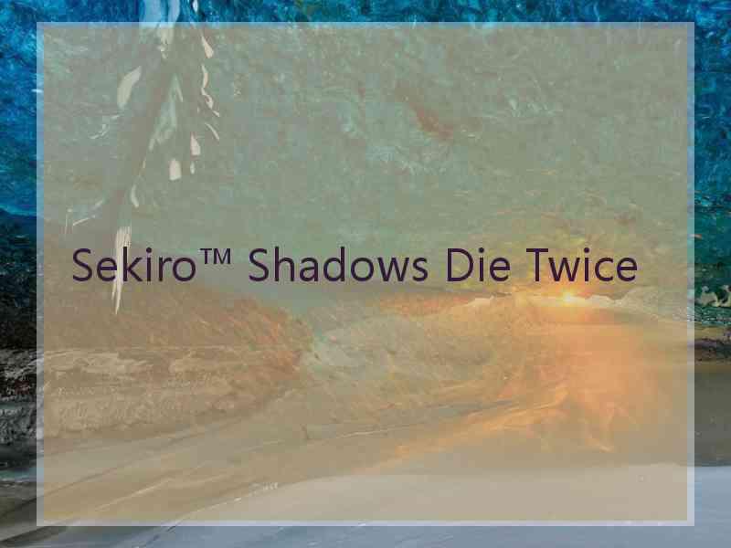 Sekiro™ Shadows Die Twice