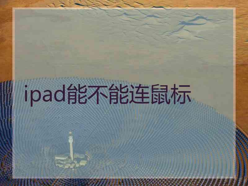 ipad能不能连鼠标