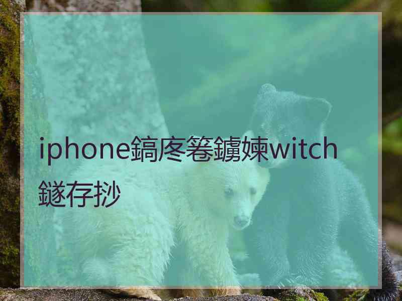 iphone鎬庝箞鐪媡witch鐩存挱