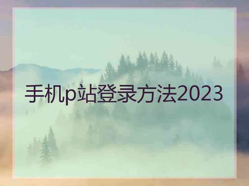 手机p站登录方法2023