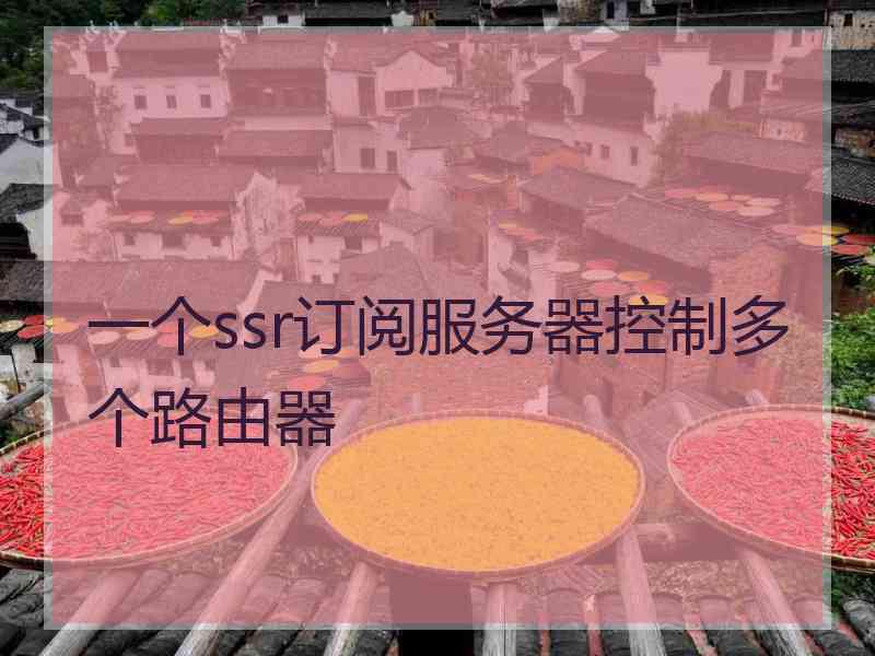 一个ssr订阅服务器控制多个路由器