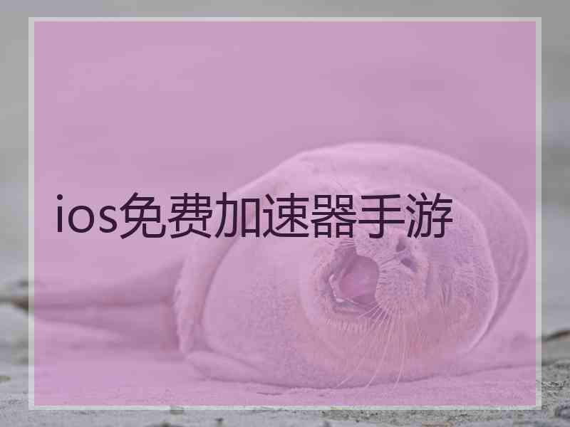 ios免费加速器手游