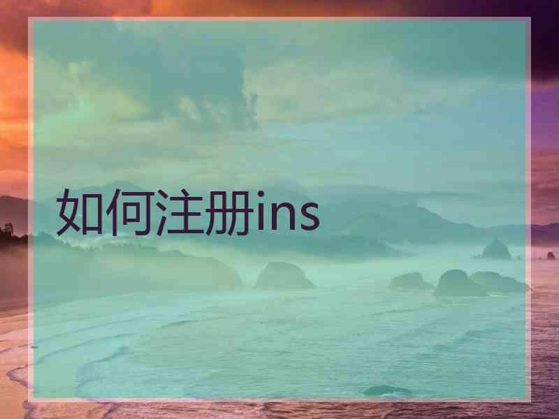 如何注册ins