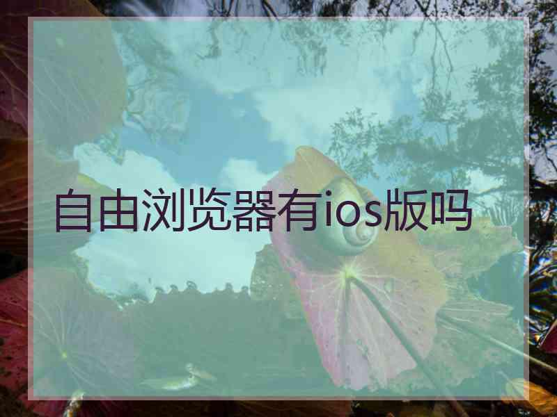 自由浏览器有ios版吗