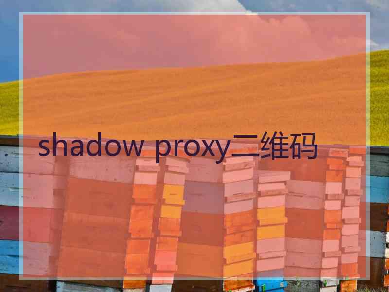 shadow proxy二维码