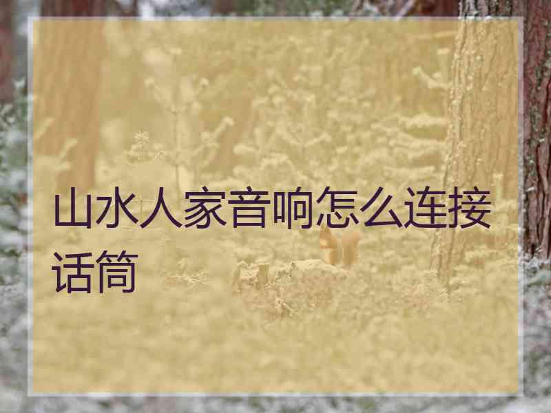 山水人家音响怎么连接话筒