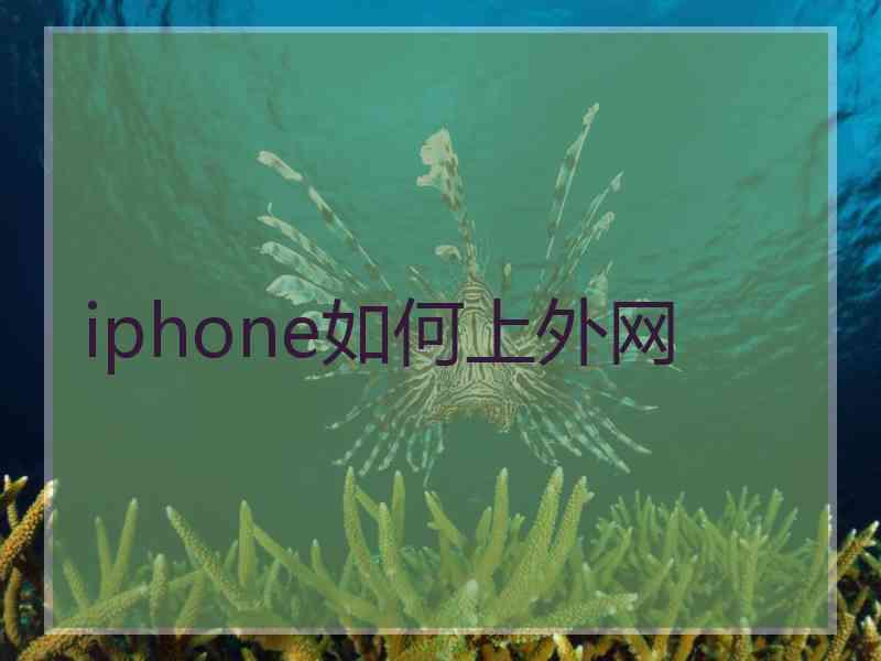 iphone如何上外网