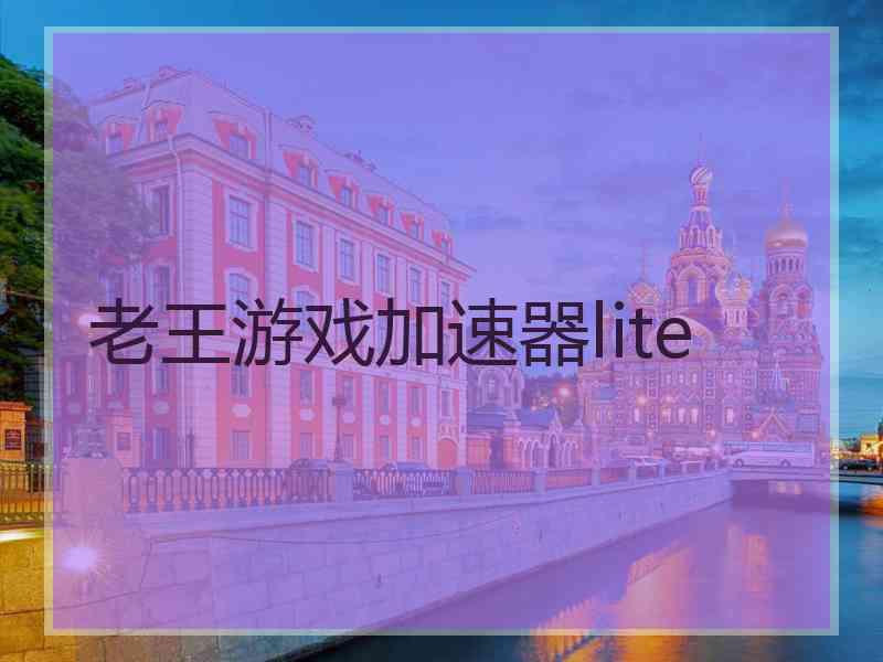 老王游戏加速器lite