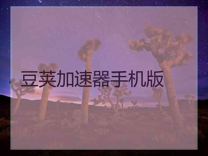 豆荚加速器手机版