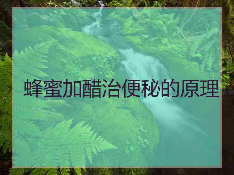 蜂蜜加醋治便秘的原理