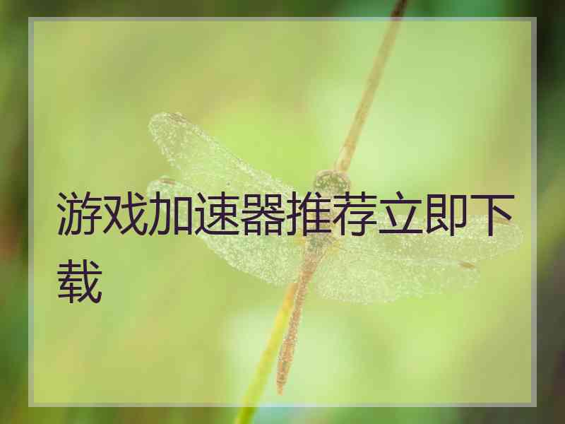 游戏加速器推荐立即下载