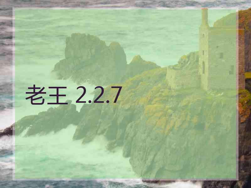 老王 2.2.7