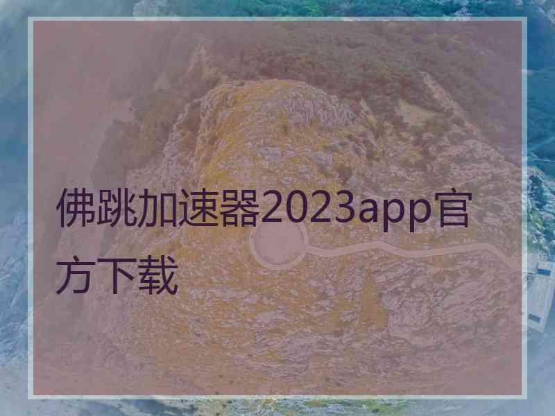 佛跳加速器2023app官方下载