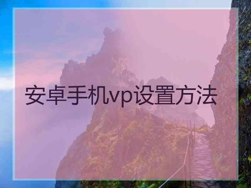 安卓手机vp设置方法